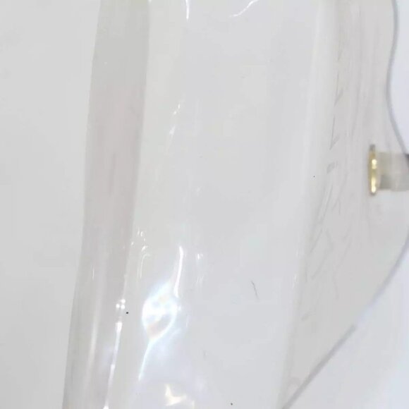 HERMES Vinyl Kelly Hand Bag Vinyl Clear Gold Auth - Picture 8 of 16